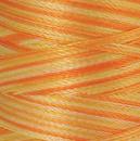 Spule Poly Sheen Multi Sunny Rays, bunt mit Orange, Gelb und Creme